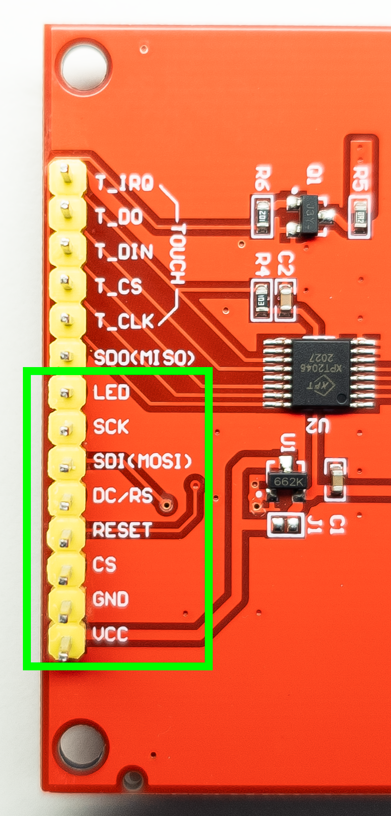 ILI9488 TFT display pins